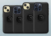 Quad Lock skyddsfodral för fyra nya iPhone 15-modeller, svart design.